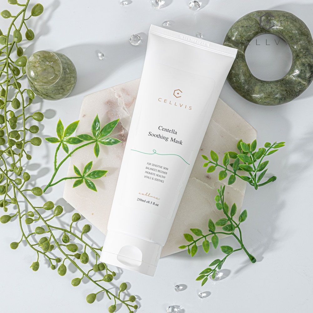 CELLVIS Centella Soothing Mask 250ml Professional Aesthetic Grade Instant Relief Cica Recovery Hydrating Cream Pack Mask _ Made in Korea